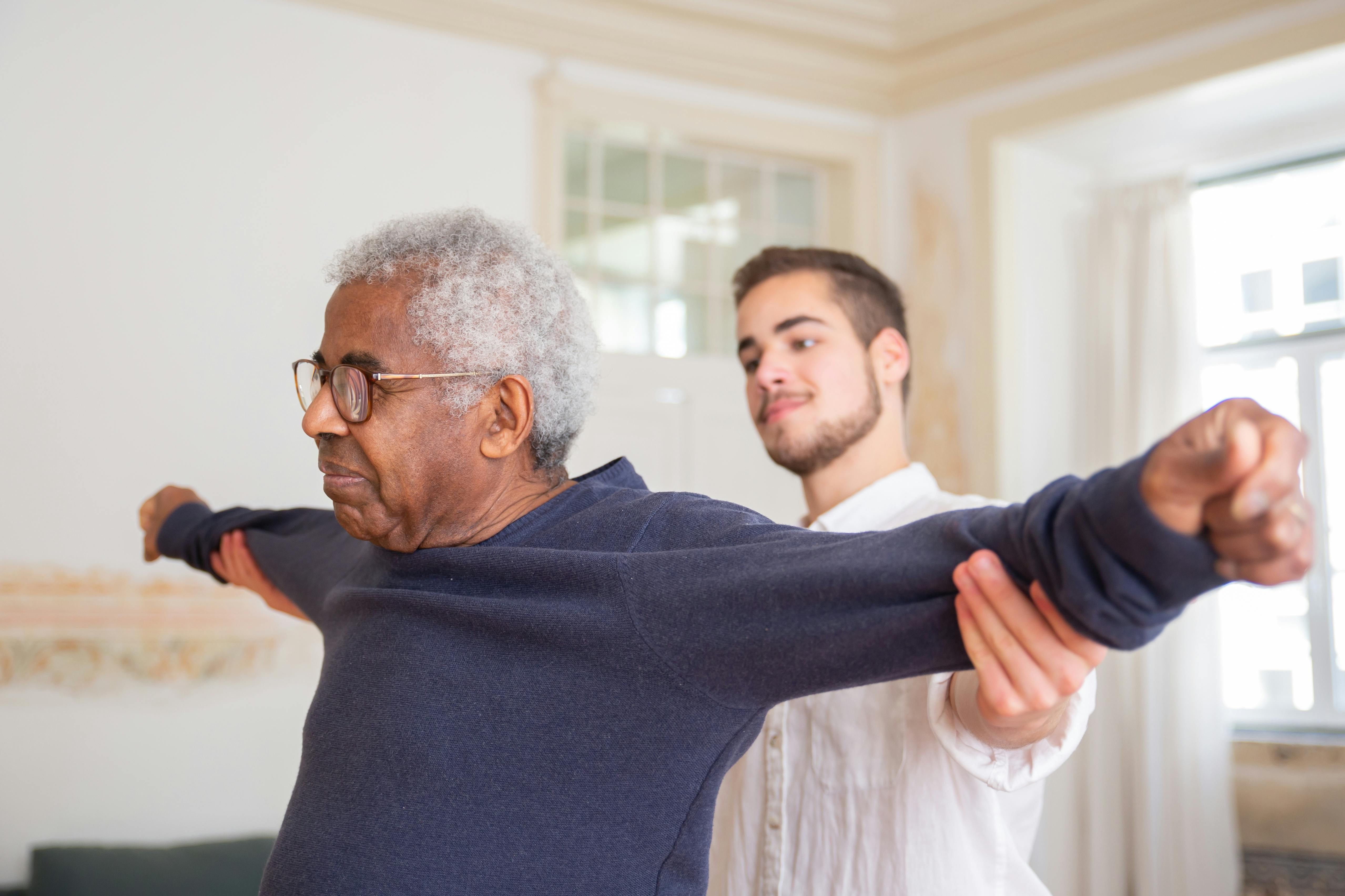 Resident in physical therapy session at The Waters of Bristol